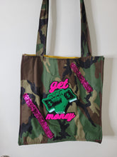 Load image into Gallery viewer, Get Money camo tote